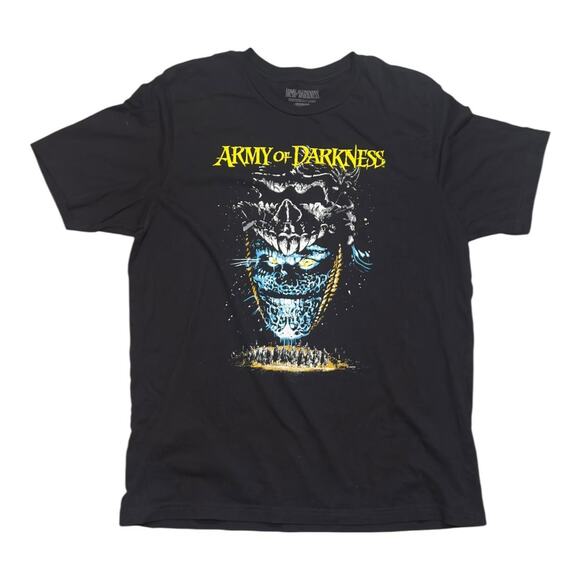 XL Army of Darkness T-Shirt – Black Horror Skeleton Graphic - Picture 1 of 5